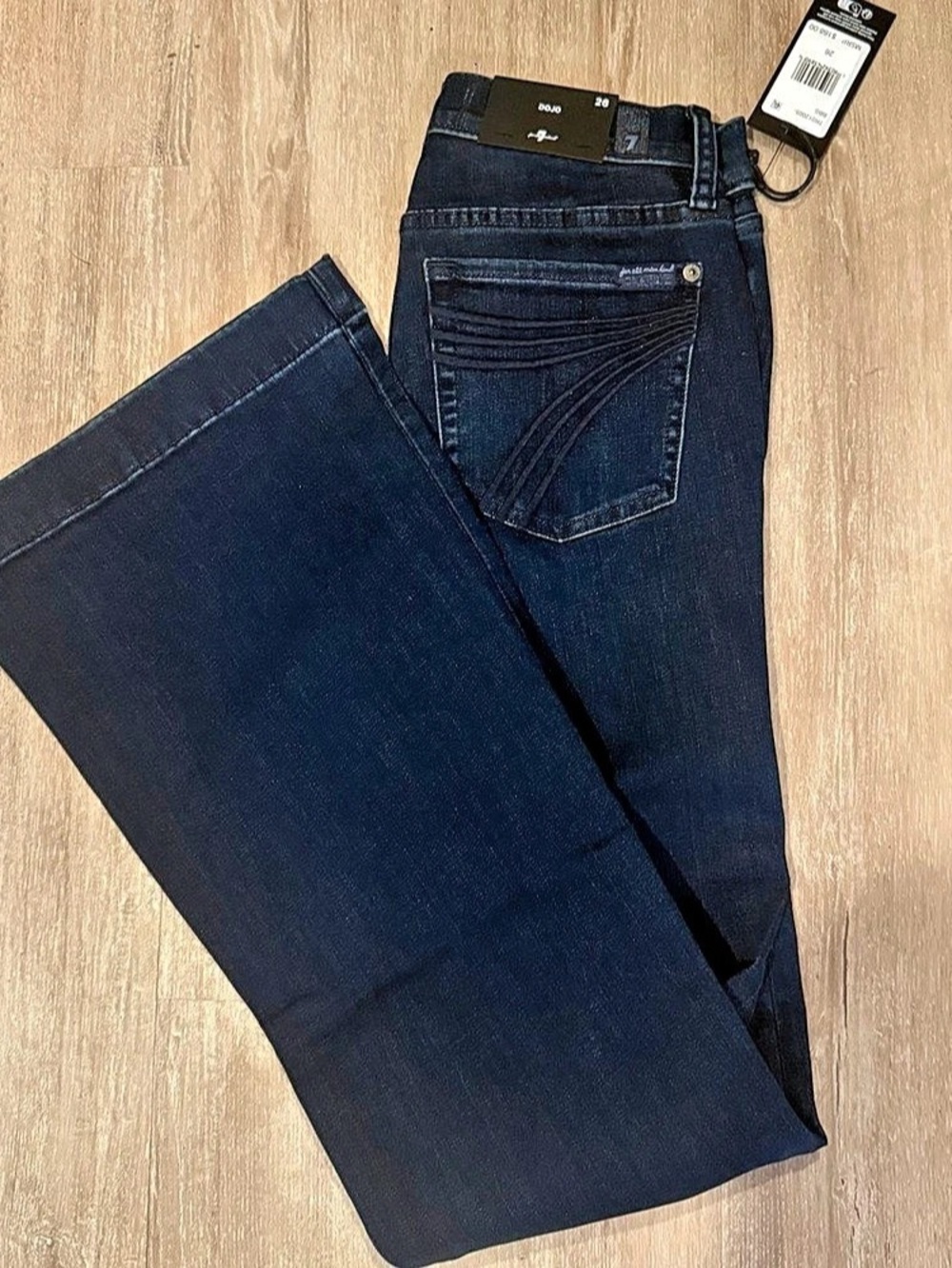 7 For All Mankind Dojo Flare Jeans Blue Waist 26